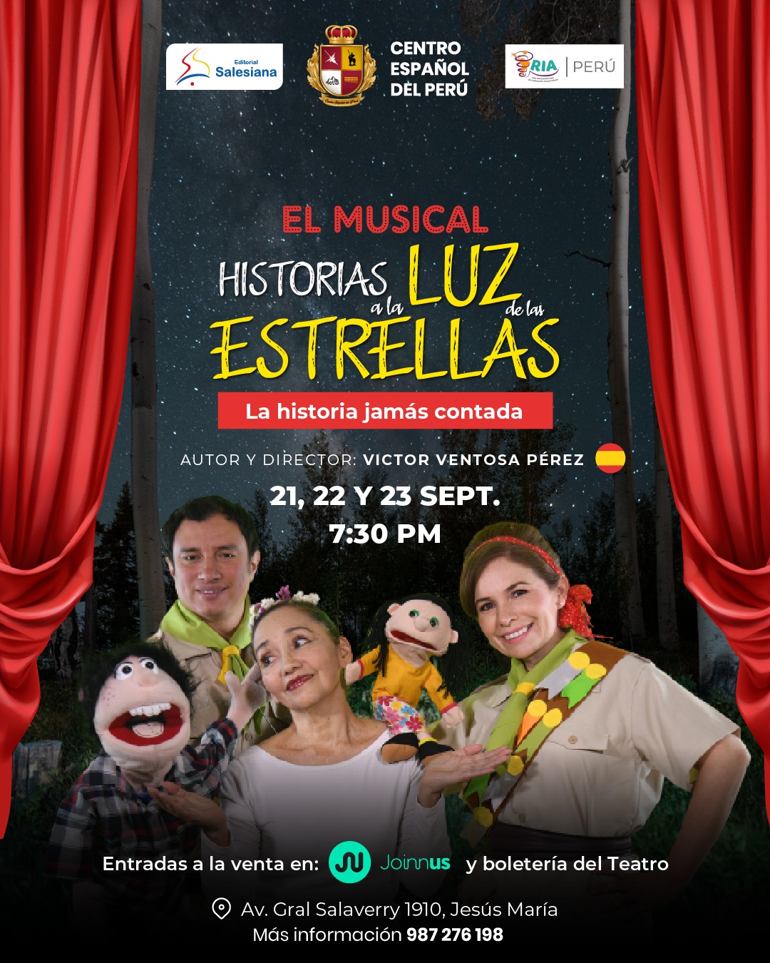 ESTRENO EN EL CENTRO ESPAÑOL DE LIMA DEL MUSICAL «HISTORIAS A LA LUZ DE LAS ESTRELLAS»